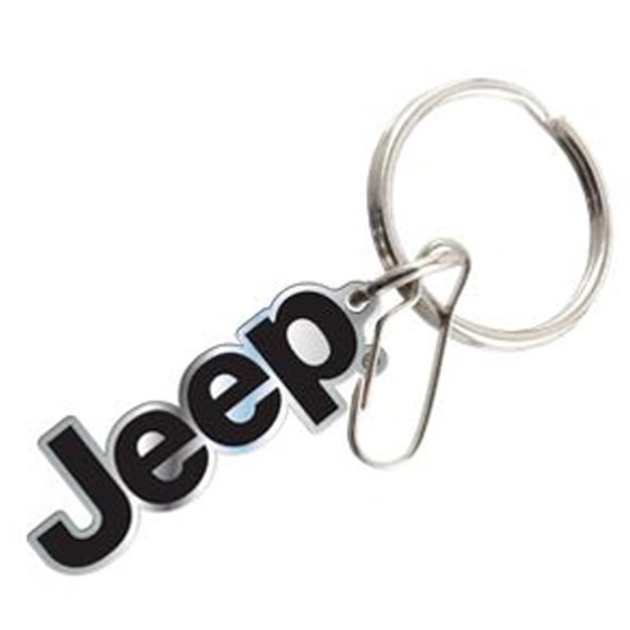 JEEP Enamel KEYCHAIN w/ Chrome Plated Split Ring - Picture 1 of 1